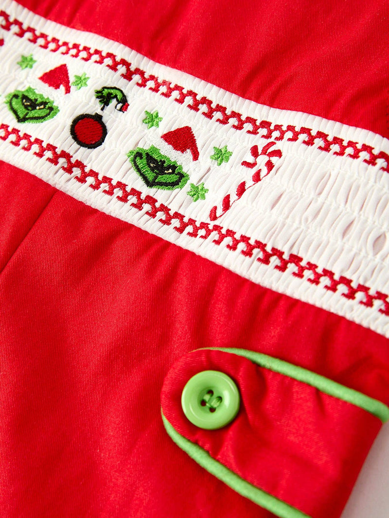 Christmas Cheer Green Character Jon Romper