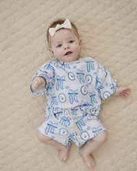 Shorts Set | Blue Bow