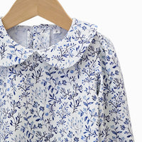 Navy Floral Peter Pan Dress