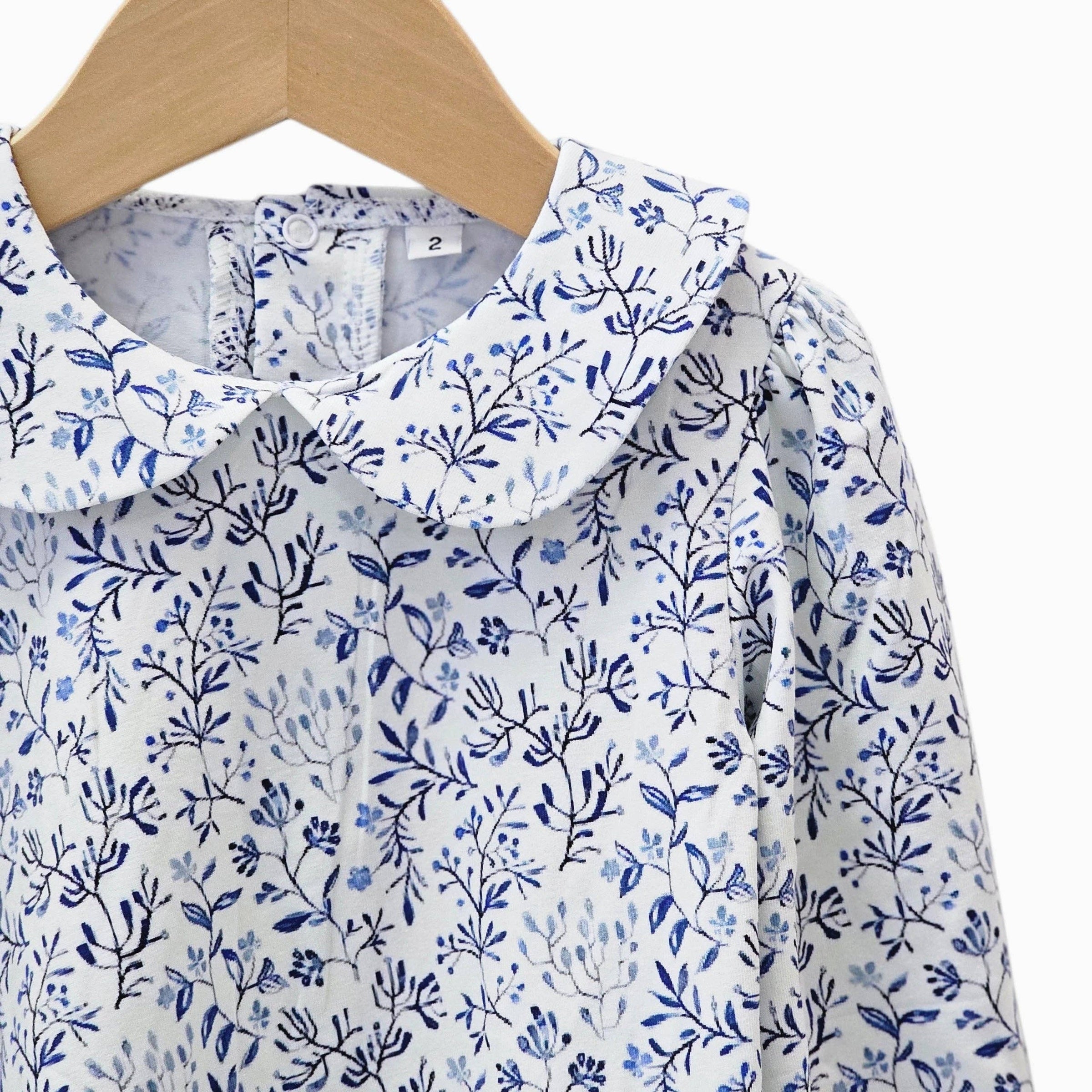 Navy Floral Peter Pan Dress
