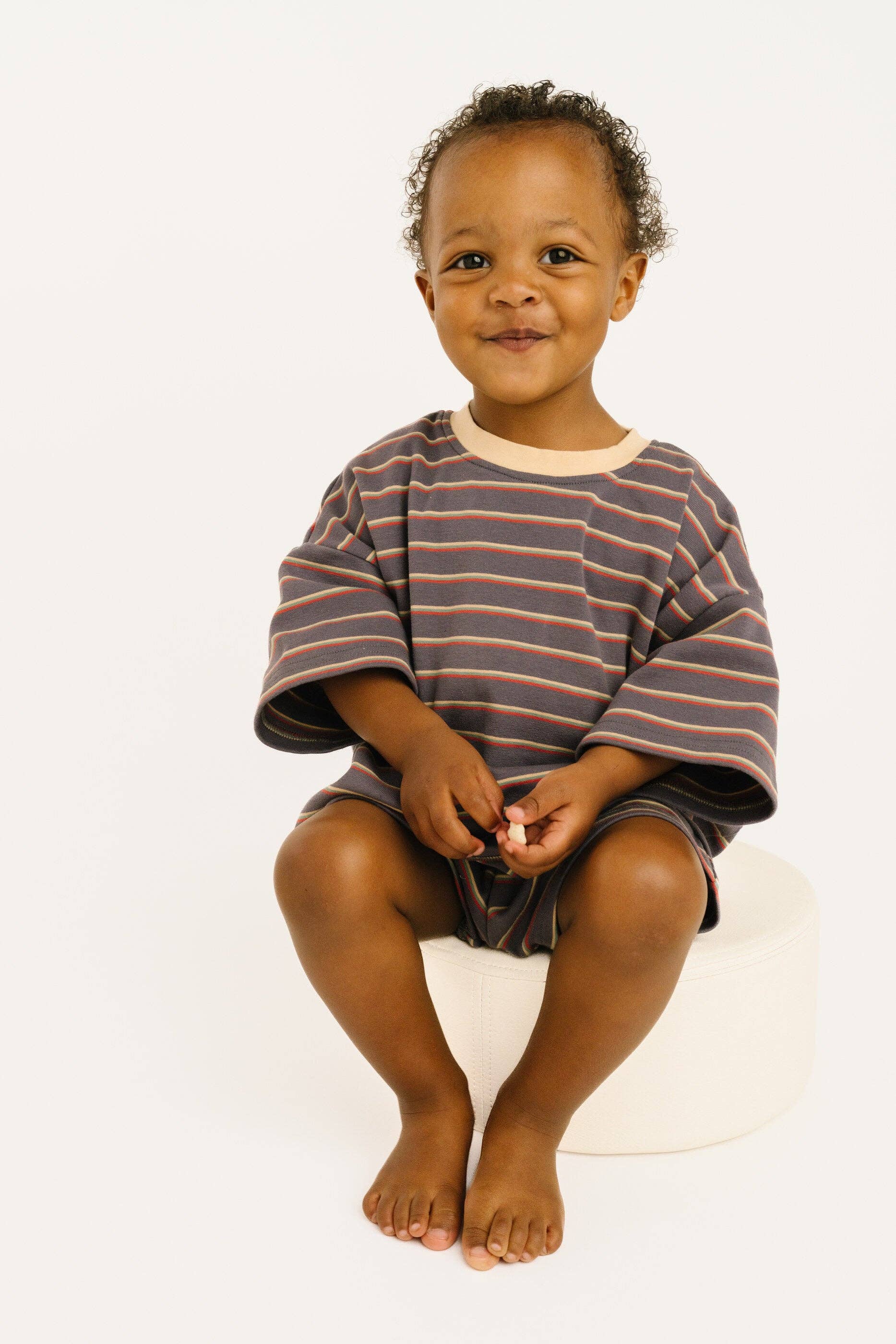 Graphite Stripe Slouchy Set