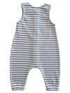 Dusty Blue Striped Ribbed Bay Jumpsuit
