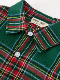 Christmas Plaid Boys Button Down Shirt