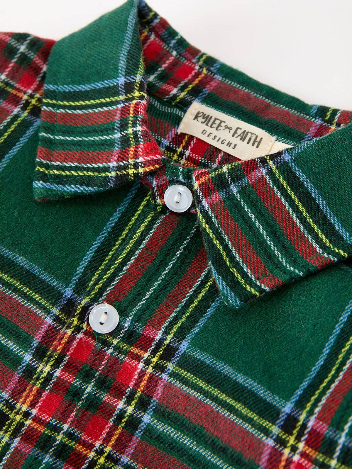 Christmas Plaid Boys Button Down Shirt