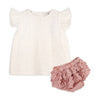 Milly Eyelet & Bow Top + Ruffled Bloomer Set