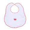 Scarlett Bows Embroidered Ruffle Bib