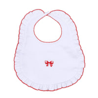 Scarlett Bows Embroidered Ruffle Bib