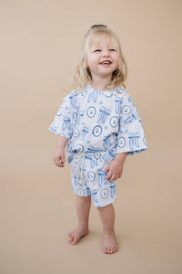 Shorts Set | Blue Bow