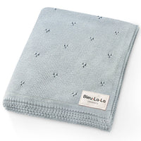 Pointelle Swaddle Receiving Baby Blanket (Mult. Colors)
