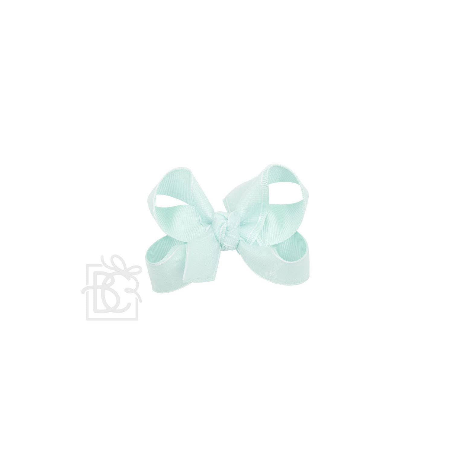 LAYERED ORGANZA/GROSGRAIN BOW ON CLIP