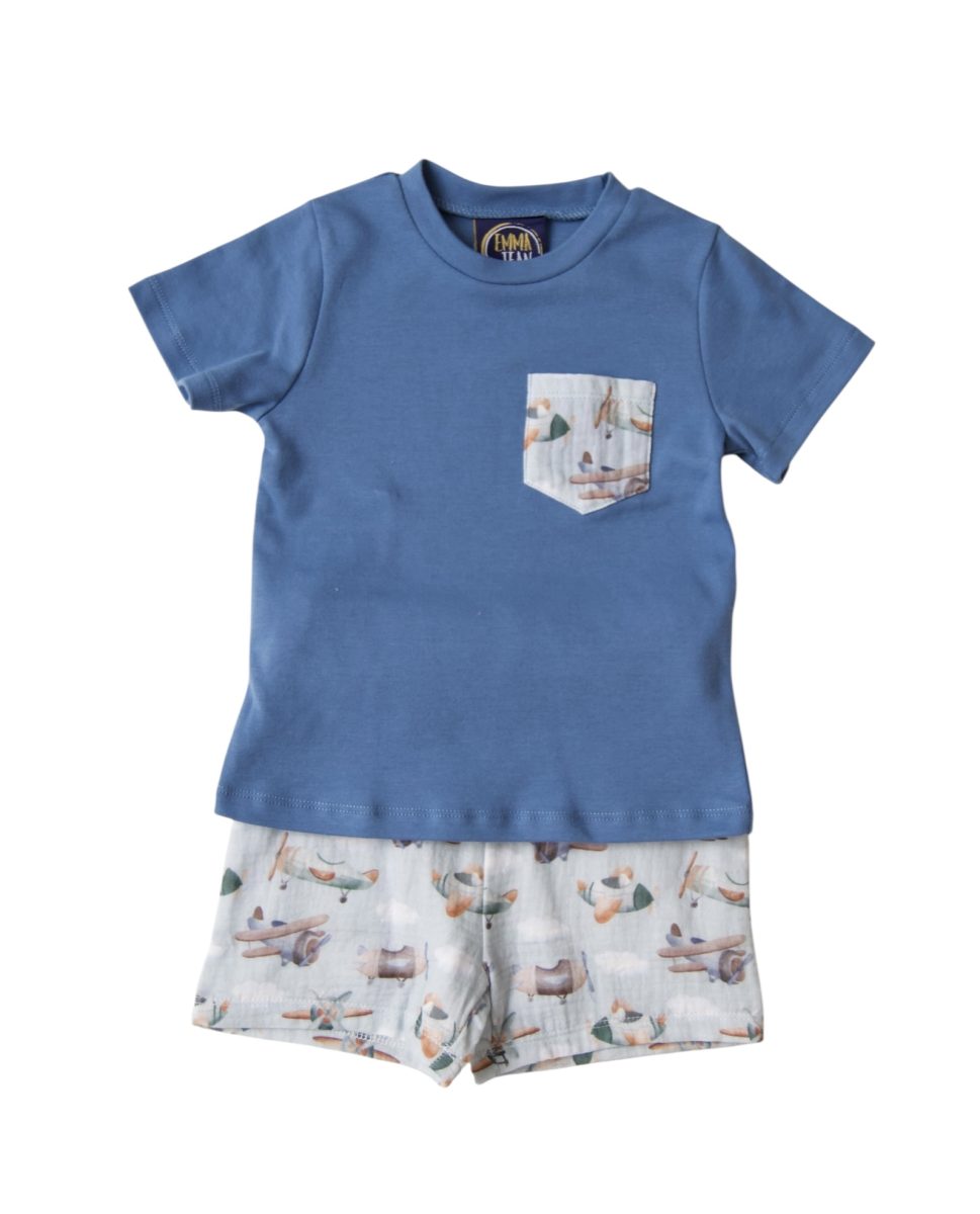 Airplanes Boys Short Set