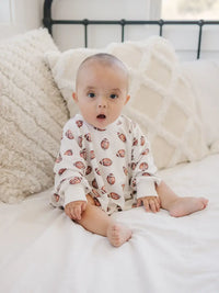 Football Bamboo Bubble Romper