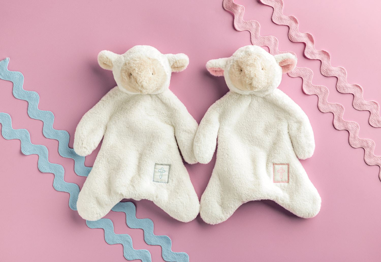 Pink Little Lamb Plush Woobie