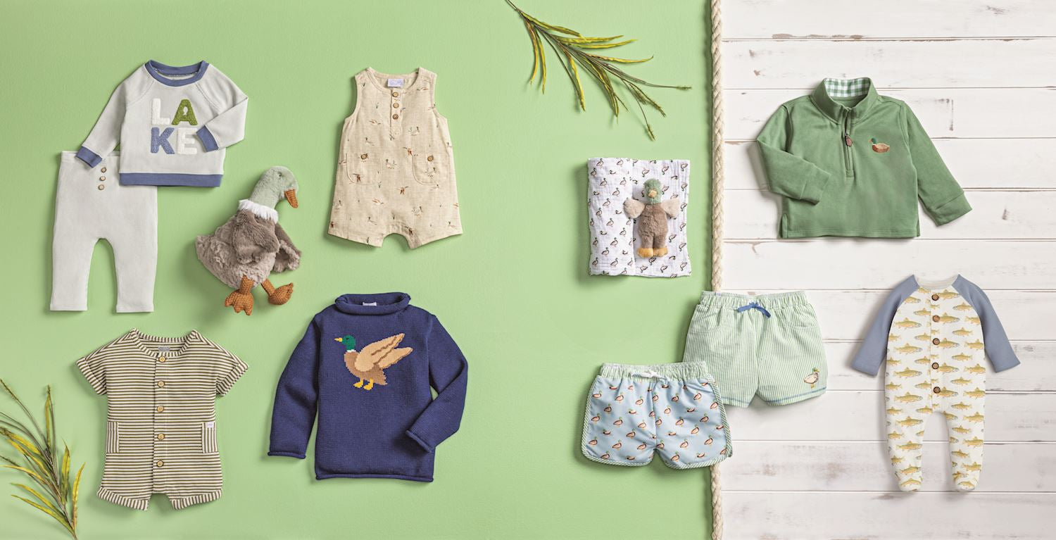 Mallard Ducks Swaddle & Rattle Set