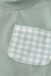 Sage Gingham Shorts Set