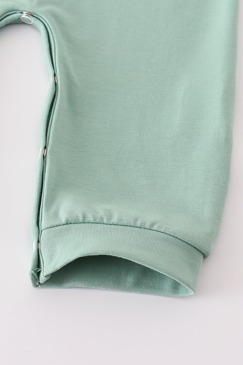 Sage Pumpkin French Knot Romper