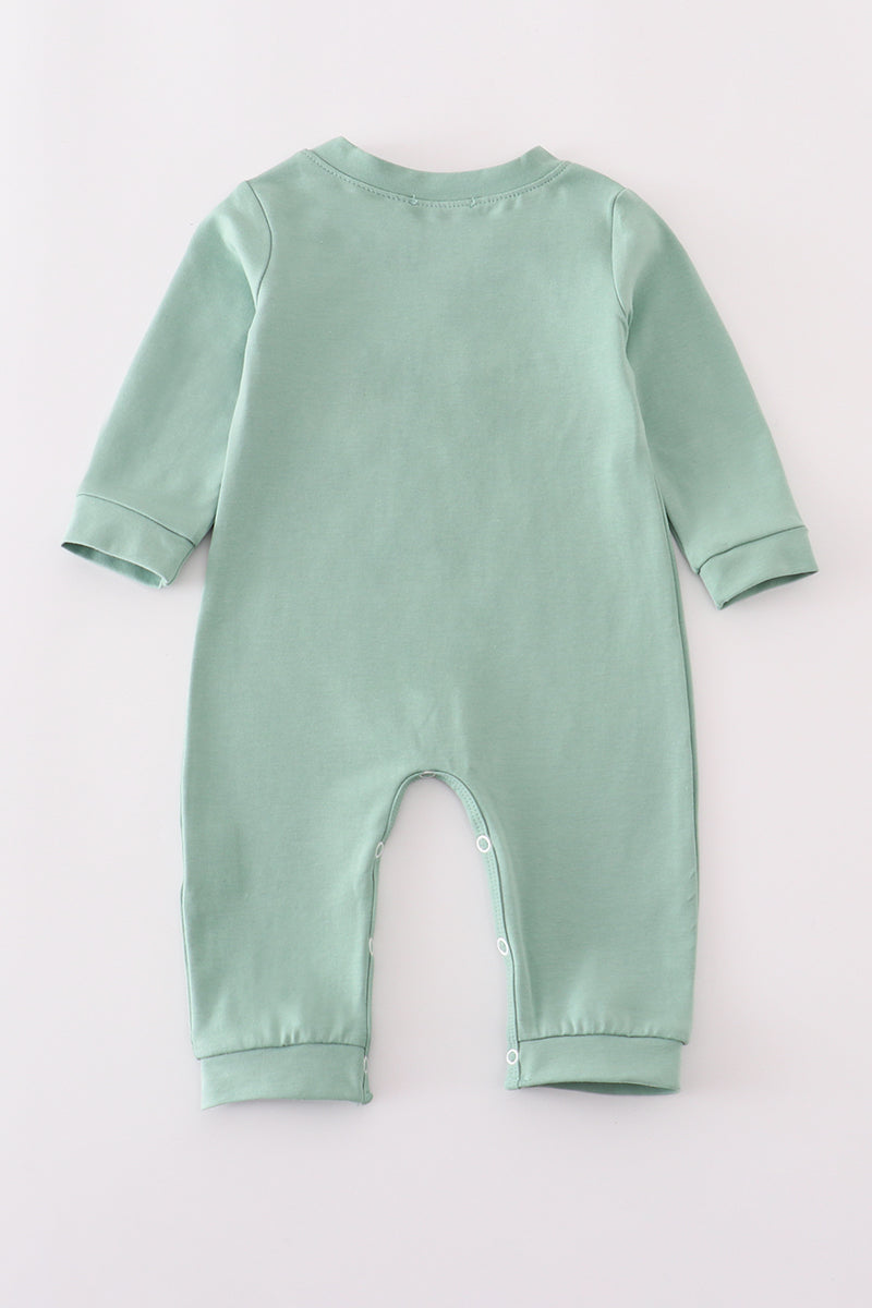 Sage Pumpkin French Knot Romper
