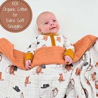 Life Is Better In Boots Western Muslin Blanket