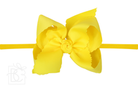 Nylon Headband w/ Scalloped Bow (Mult. Colors)