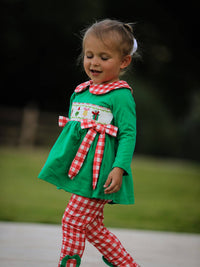 Christmas "Mean One" Embroidered Legging Set