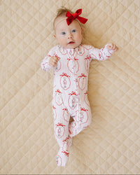 Pink Nutcracker Bamboo Zip Romper