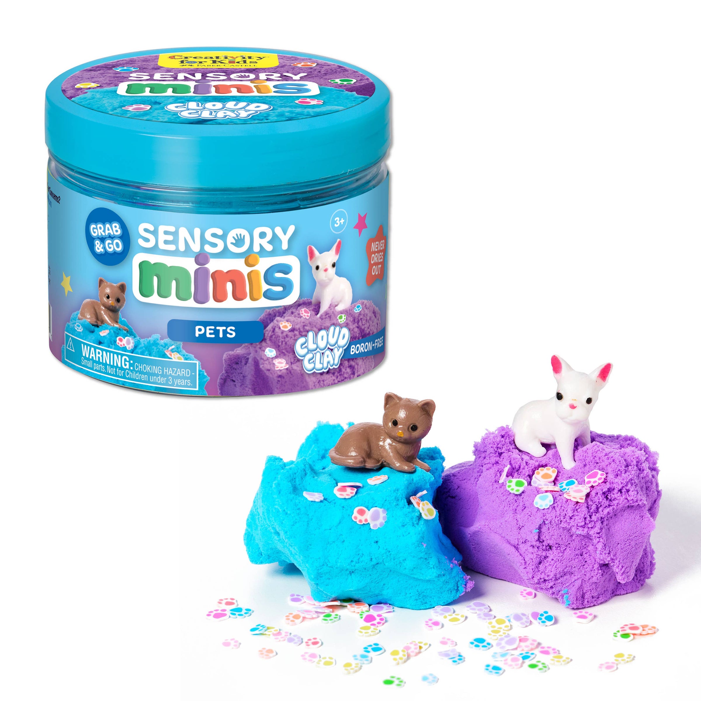 Sensory Mini Play Kit Jar with Cloud Clay: Pets Theme