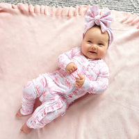 Juniper RUFFLE ZIP Easter Floral Bamboo Sleeper