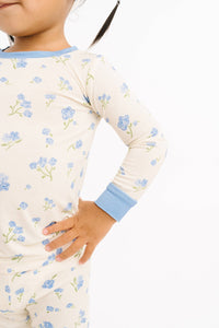 Blue Blooms Bamboo Set