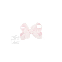 LAYERED ORGANZA/GROSGRAIN BOW ON CLIP