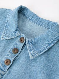 Denim Polo Romper