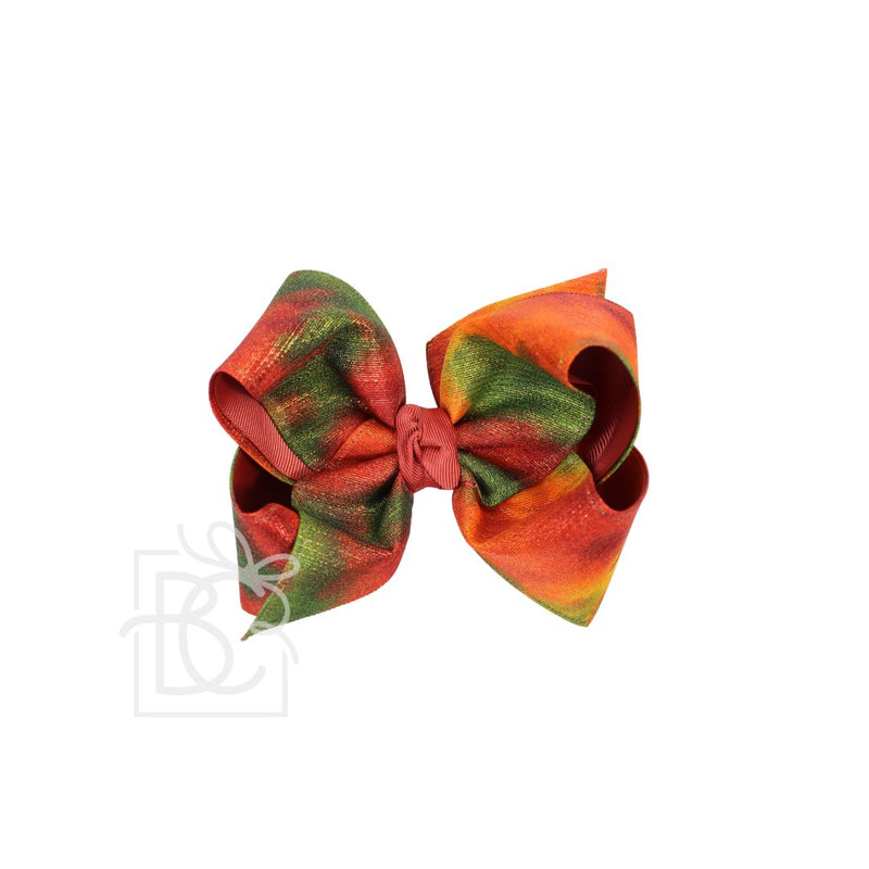 Fall Tie Dye Layered Bow on Alligator Clip
