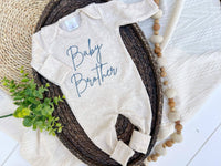 Baby Brother Blue Romper
