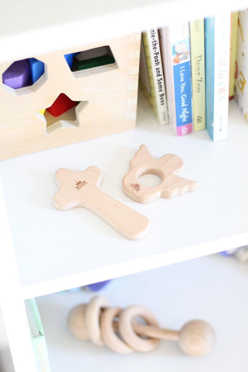 Christian Wooden Baby Teethers - Set of 3