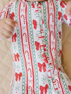Retro Candy Cane Bamboo Zip Romper