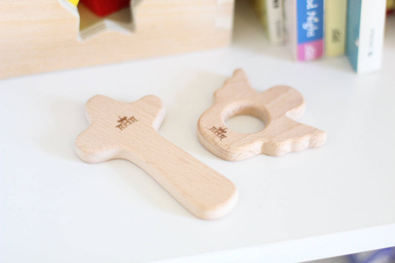 Christian Wooden Baby Teethers - Set of 3