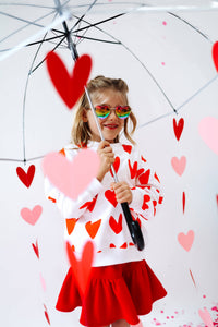 HEARTS ALL OVER | oversized drop shoulder pullover