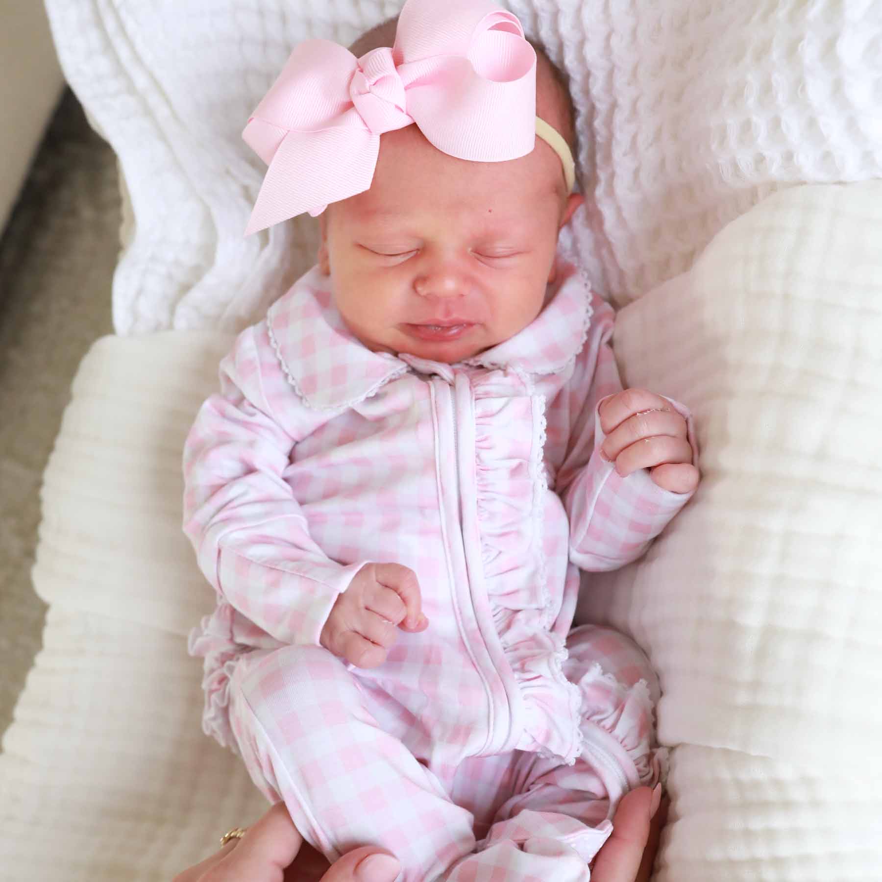 Peter Pan Collar Ruffle Zipper Footie