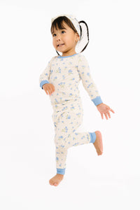 Blue Blooms Bamboo Set