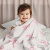 Pink Bow Luxury Soft Throw Blanket