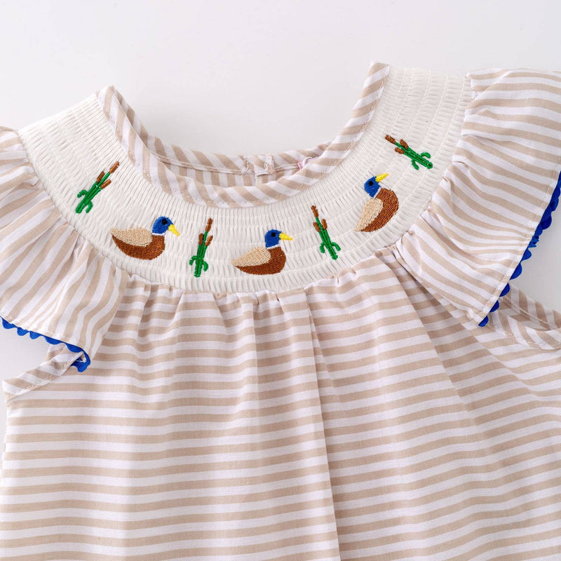 Mallard Smocked Baby Romper