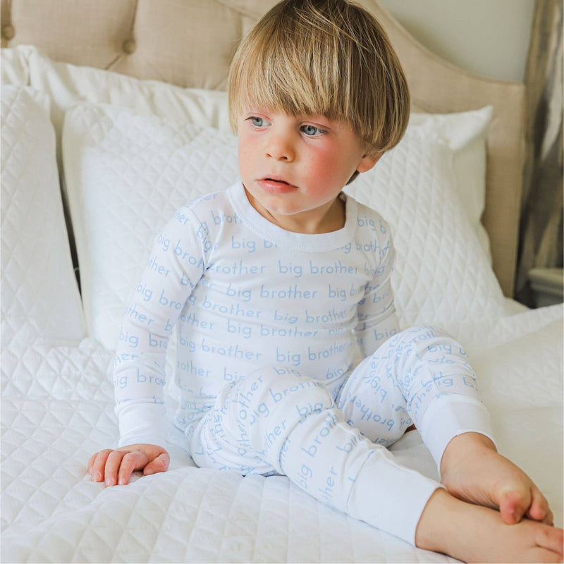 Big Brother Print Long Pajama Set
