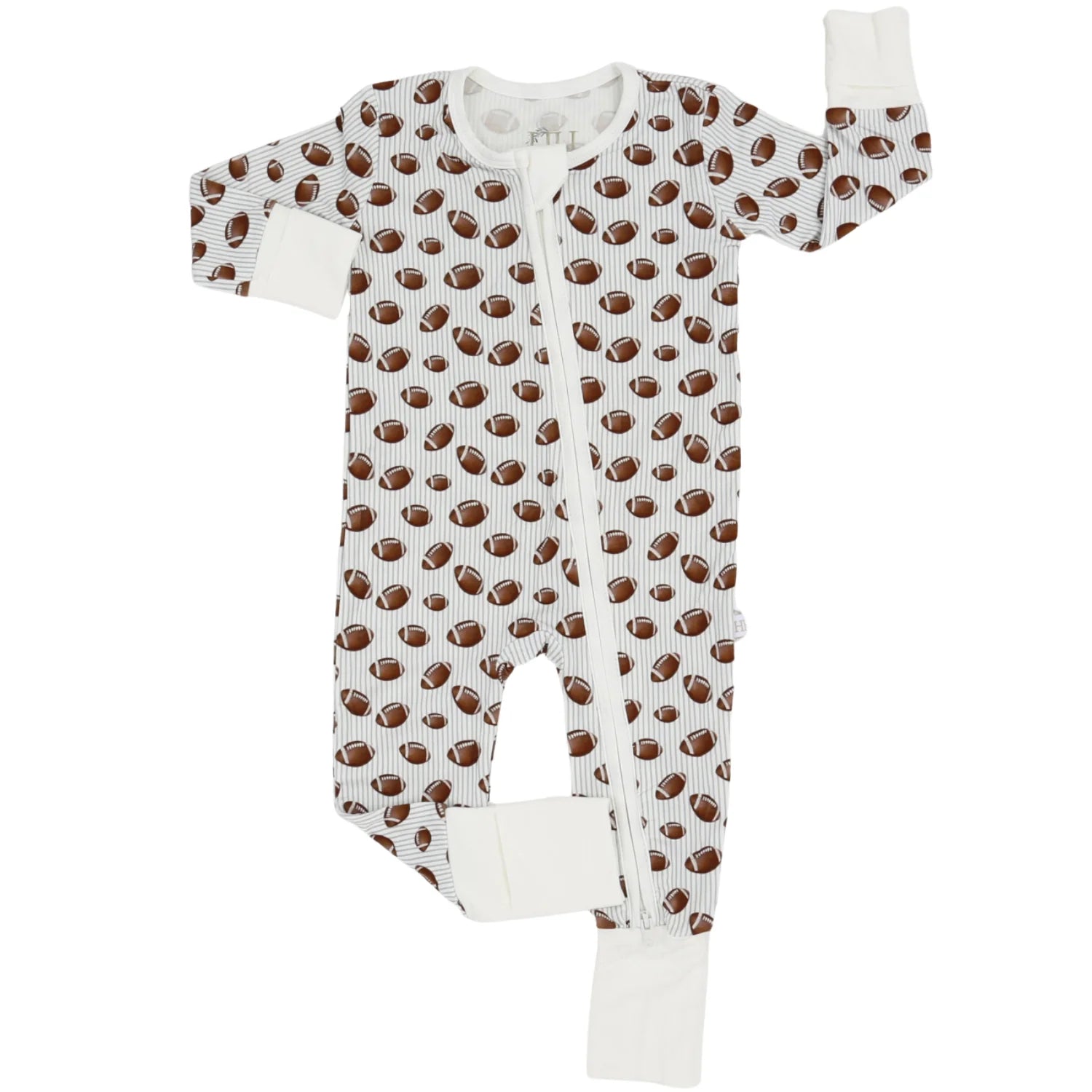 Boys Football Zipper Romper Sleeper