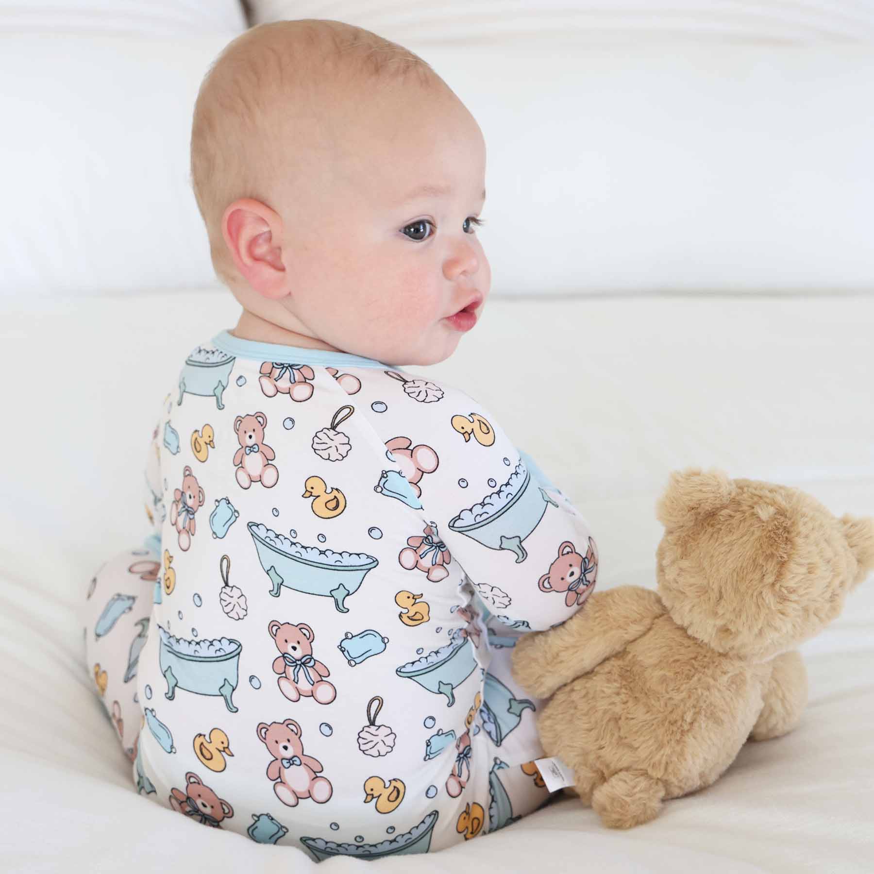 Bathtime Besties Convertible Zip Romper | Blue