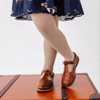 Oat Cable Knit Tights