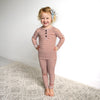 Chase Brown Ribbed Two Piece Set