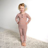 Chase Brown Ribbed Two Piece Set