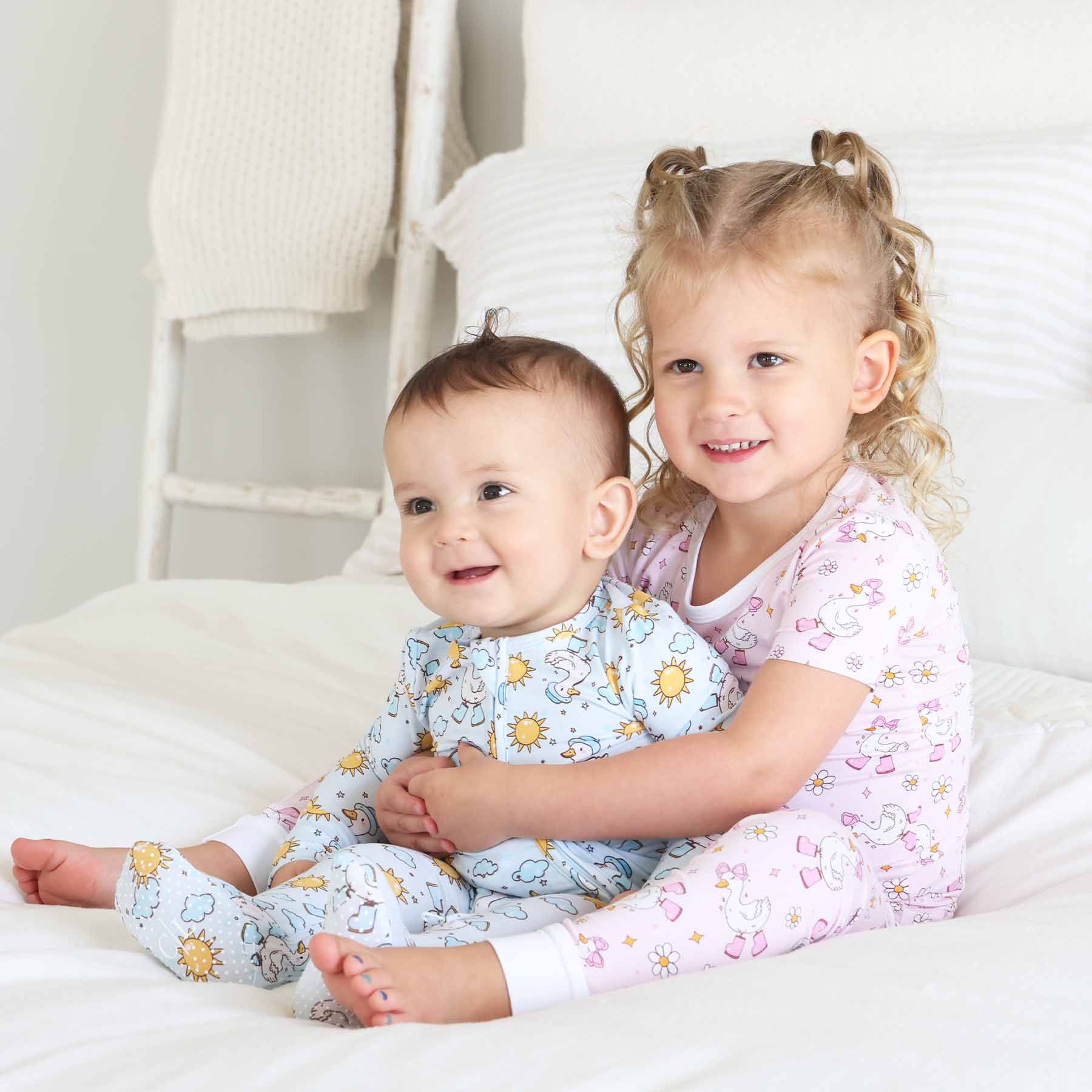 Silly Goose Zipper Footie | Blue