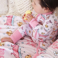 Bathtime Besties Convertible Zip Romper | Pink