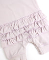 Lavender Knit Ruffle Henley Jumpsuit
