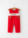 Christmas Cheer Green Character Jon Romper